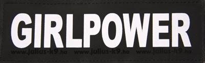 Julius k9 labels voor power-harnas / tuig girlpower