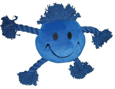 Happy pet happy faces pluche smiley blauw