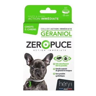 Hery zeropuce vlooienband hond geraniol zonder chemicalien