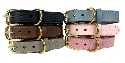 Sazzz halsband hond braveheart classic leer zwart