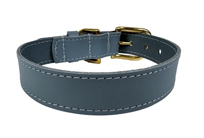 Sazzz halsband hond braveheart classic leer lichtblauw