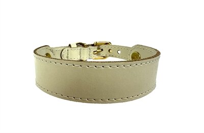 Sazzz halsband hond sweetie classic leer creme