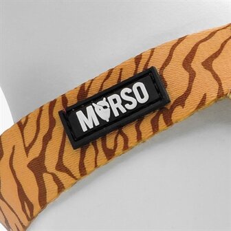 Morso mini hondentuig verstelbaar gerecycled jungle drum oranje