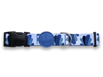 Morso halsband hond gerecycled splash blauw