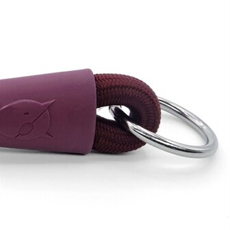 Morso half slip halsband hond soft rope gerecycled plum paars