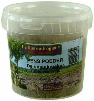 Dierendrogist gemalen penspoeder