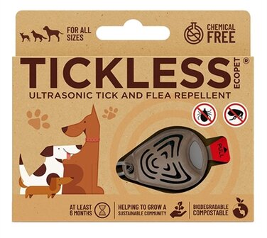 Tickless eco teek en vlo afweer voor hond en kat bruin