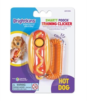 Brightkins smarty pooch training clicker hotdog