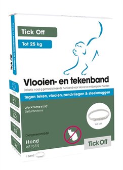 Tick off tekenband kleine tot middelgrote hond