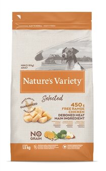 Natures variety selected adult mini free range chicken