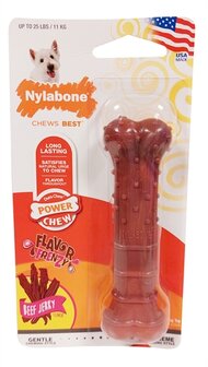 Nylabone textured dura chew beef jerkey voor harde bijters