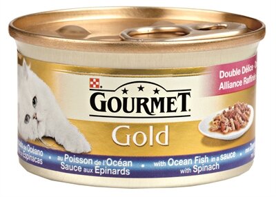 Gourmet gold luxe mix zeevis in saus met spinazie