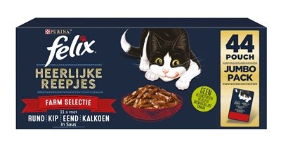 Felix heerlijke reepjes farm selectie rund / kip / eend / kalkoen