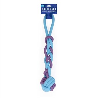 Battersea touw / rubber tug blauw