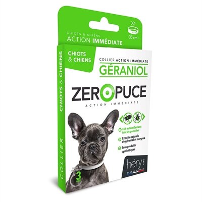 Hery zeropuce vlooienband hond geraniol zonder chemicalien