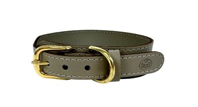 Sazzz halsband hond pioneer classic leer taupe