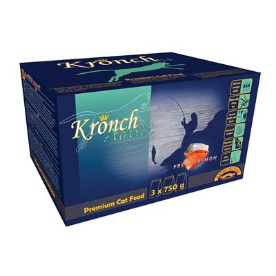 Kronch premium kattenbrok met zalm en kip