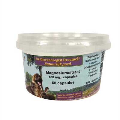 Dierendrogist magnesium citraat capsules