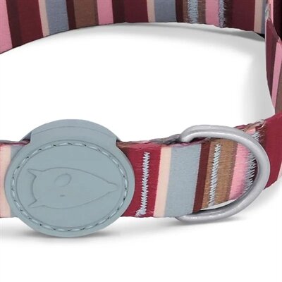 Morso halsband hond gerecycled skyline rood / roze