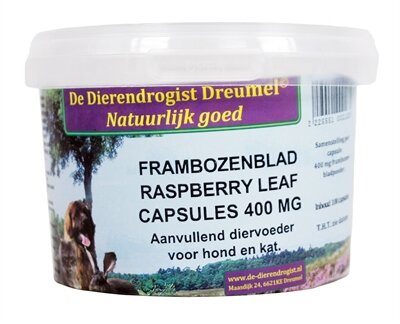 Dierendrogist frambozenblad capsules