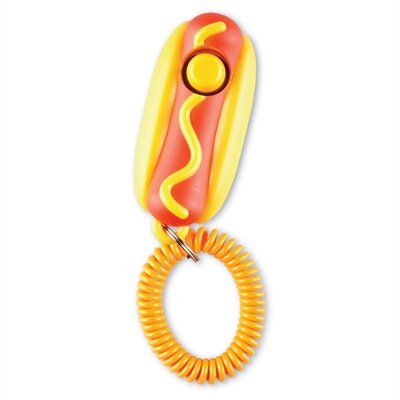 Brightkins smarty pooch training clicker hotdog