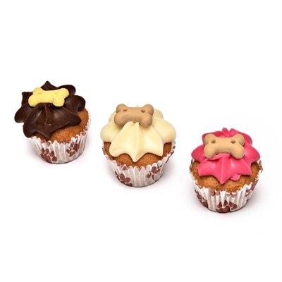 The barkin bakery mini iced woofins vanilla en carob trio assorti